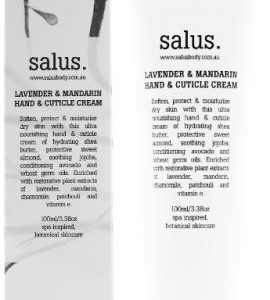 Salus 100ml Hand and Cuticle Cream - Lavender & Mandarin