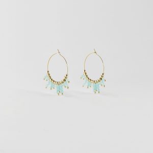 8941-01AQU Inca earrings