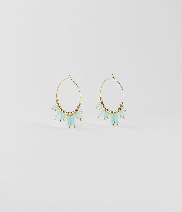 8941-01AQU Inca earrings