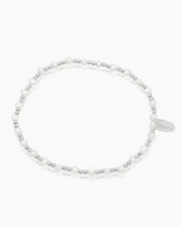 Pearl silver bead bracelet